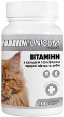 Вітаміни Unicum Premium "здорові зуби та кістки" для котів 100 табл. 11301 фото