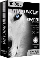 Краплі Unicum Premium проти бліх і кліщів на чубку для собак масою 10-30 кг 11105 фото